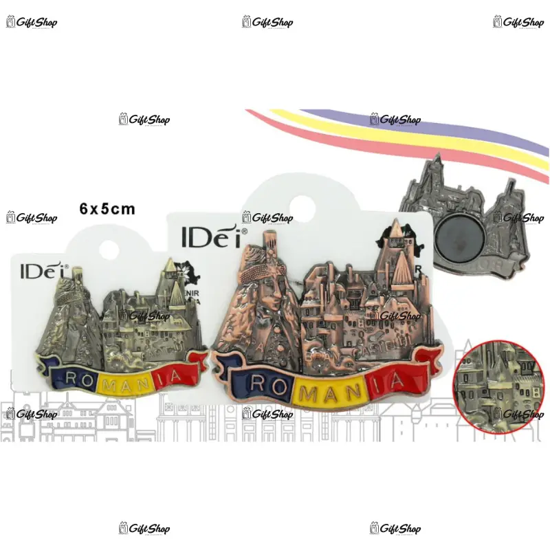 Castelul bran, vlad tepes, romania, magnet din metal model a